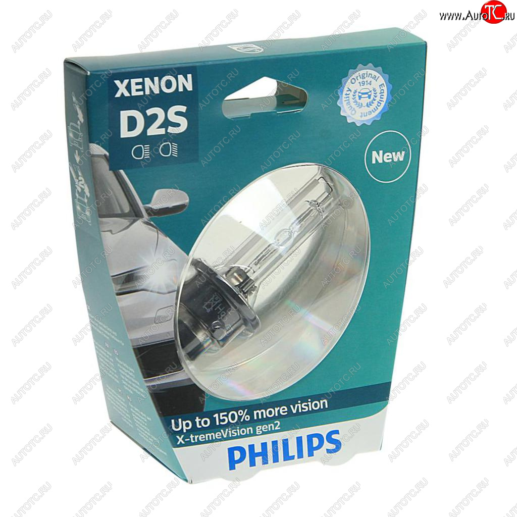 7 299 р. Лампа ксеноновая D2S 35W +150% P32d-2 4800K блистер (1шт.) Xenon X-Treme Vision Gen2 PHILIPS PHILIPS 85122xv2s1  с доставкой в г. Керчь