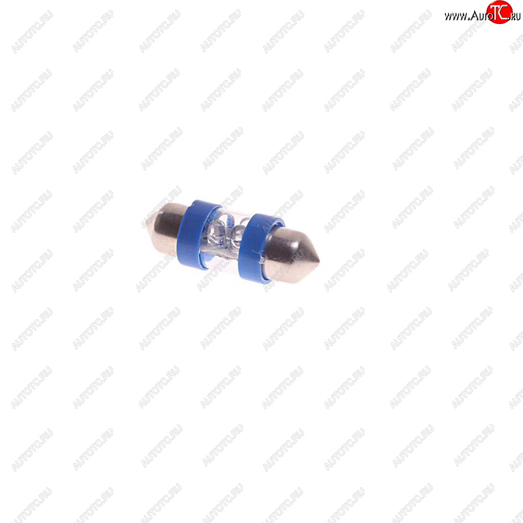 26 р. Лампа светодиодная 12V C10W SV8.5-8 31мм двухцокольная 4 светодиода Blue MEGAPOWER MEGAPOWER-AUTOMOTIVE 85151b  с доставкой в г. Керчь
