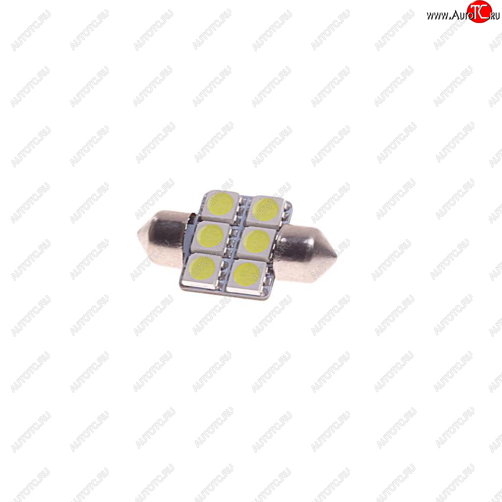 72 р. Лампа светодиодная 12V C10W SV8.5-8 31мм 6000K двухцокольная 6 светодиодов MEGAPOWER MEGAPOWER-AUTOMOTIVE 85174w  с доставкой в г. Керчь