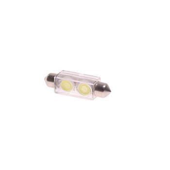 90 р. Лампа светодиодная 12V C10W SV8.5-8 41мм 6000K двухцокольная 2 светодиода MEGAPOWER MEGAPOWER-AUTOMOTIVE 85185w  с доставкой в г. Керчь. Увеличить фотографию 1