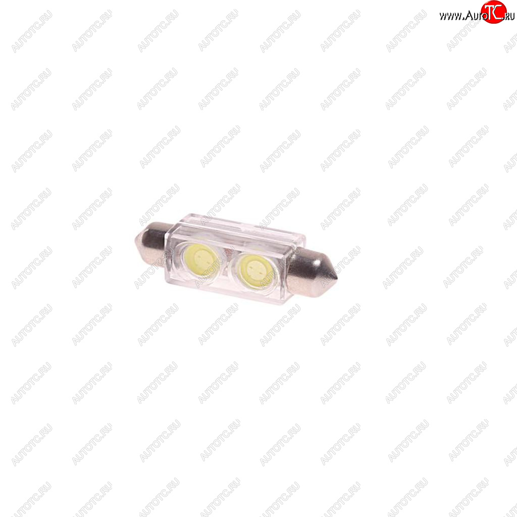 90 р. Лампа светодиодная 12V C10W SV8.5-8 41мм 6000K двухцокольная 2 светодиода MEGAPOWER MEGAPOWER-AUTOMOTIVE 85185w  с доставкой в г. Керчь