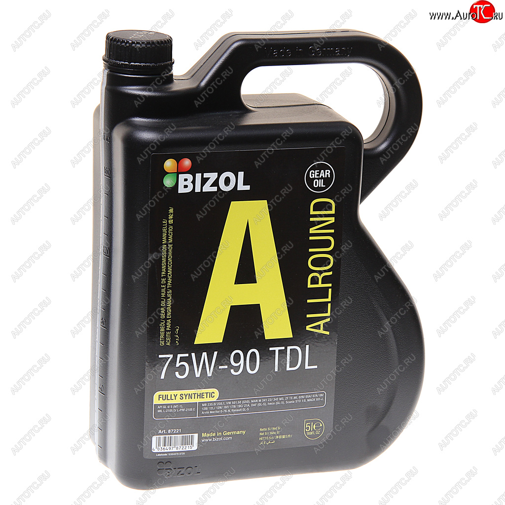 4 999 р. Масло трансмиссионное GL-45 75W90 синт.5л BIZOL BIZOL 87221  с доставкой в г. Керчь