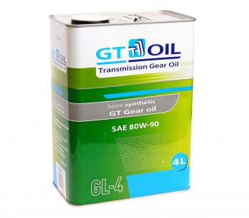 3 299 р. Масло трансмиссионное GT GEAR OIL GL-4 80W90 4л GT OIL GT OIL 8809059407769  с доставкой в г. Керчь. Увеличить фотографию 1