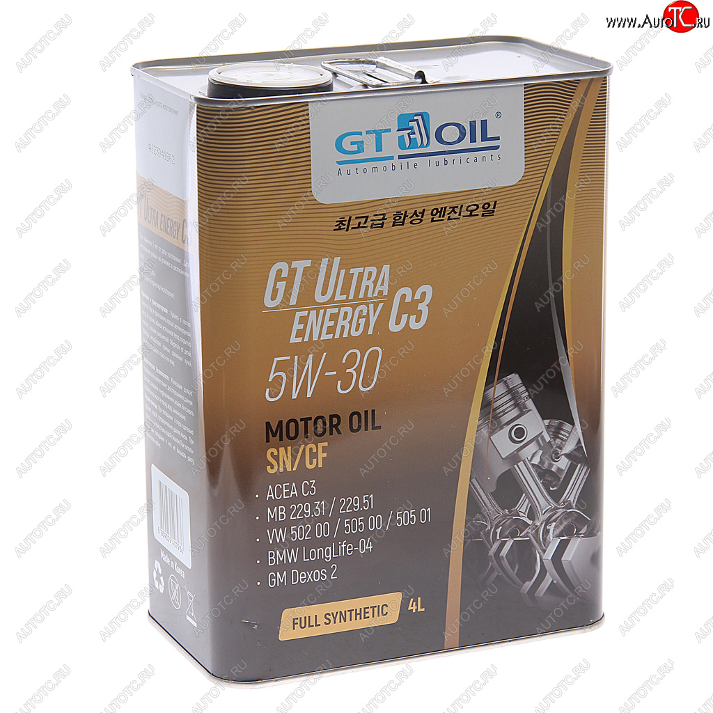 4 999 р. Масло моторное GT Ultra Energy C3  5W30 синт.4л GT OIL GT OIL 8809059407936  с доставкой в г. Керчь