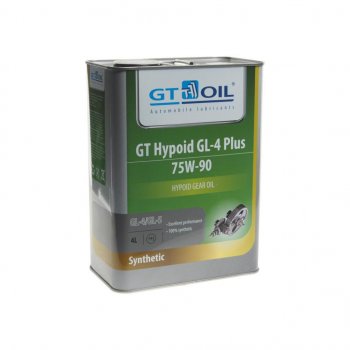 4 389 р. Масло трансмиссионное GT Hypoid GL-4 75W90 Plus синт.4л GT OIL GT OIL 8809059407998  с доставкой в г. Керчь. Увеличить фотографию 1