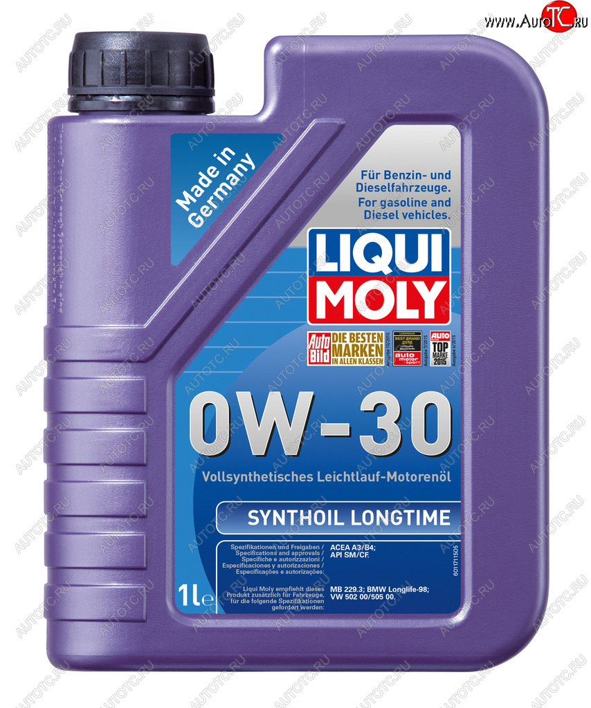 2 399 р. Масло моторное SYNTHOIL LONGTIME 0W30 1л LIQUI MOLY LIQUI MOLY 8976  с доставкой в г. Керчь