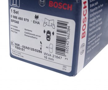 2 469 р. Колодки тормозные передние (4шт.) BOSCH Mitsubishi Lancer 5 Fiore 2 седан (1983-1991)  с доставкой в г. Керчь. Увеличить фотографию 3