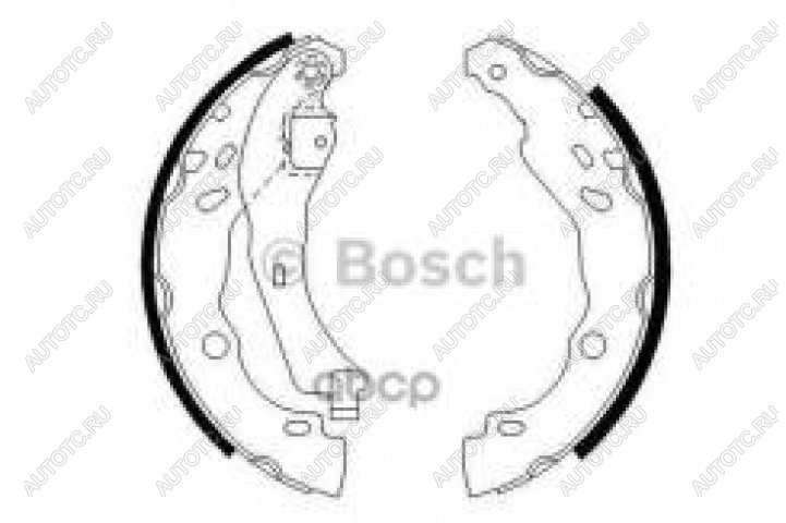 3 179 р. Колодки тормозные задние барабанные (4шт.) BOSCH Renault Clio BB дорестайлинг, хэтчбэк 5 дв. (1998-2002)  с доставкой в г. Керчь