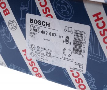 3 499 р. Колодки тормозные задние барабанные (4шт.) BOSCH Ford Transit цельнометаллический фургон дорестайлинг (2000-2006)  с доставкой в г. Керчь. Увеличить фотографию 4