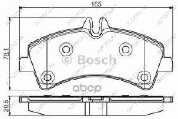 3 699 р. Колодки тормозные задние (4шт.) BOSCH Mercedes-Benz Sprinter W906 рестайлинг (2014-2018)  с доставкой в г. Керчь