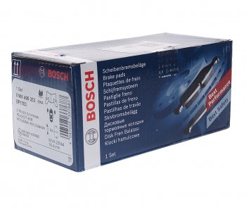 2 599 р. Колодки тормозные передние (4шт.) BOSCH Mitsubishi Lancer 8 дорестайлинг седан (1995-1997)  с доставкой в г. Керчь. Увеличить фотографию 2