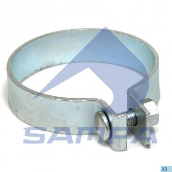 281 р. Хомут глушителя IVECO MAN (d=110.5) SAMPA SAMPA 100.184  с доставкой в г. Керчь. Увеличить фотографию 1