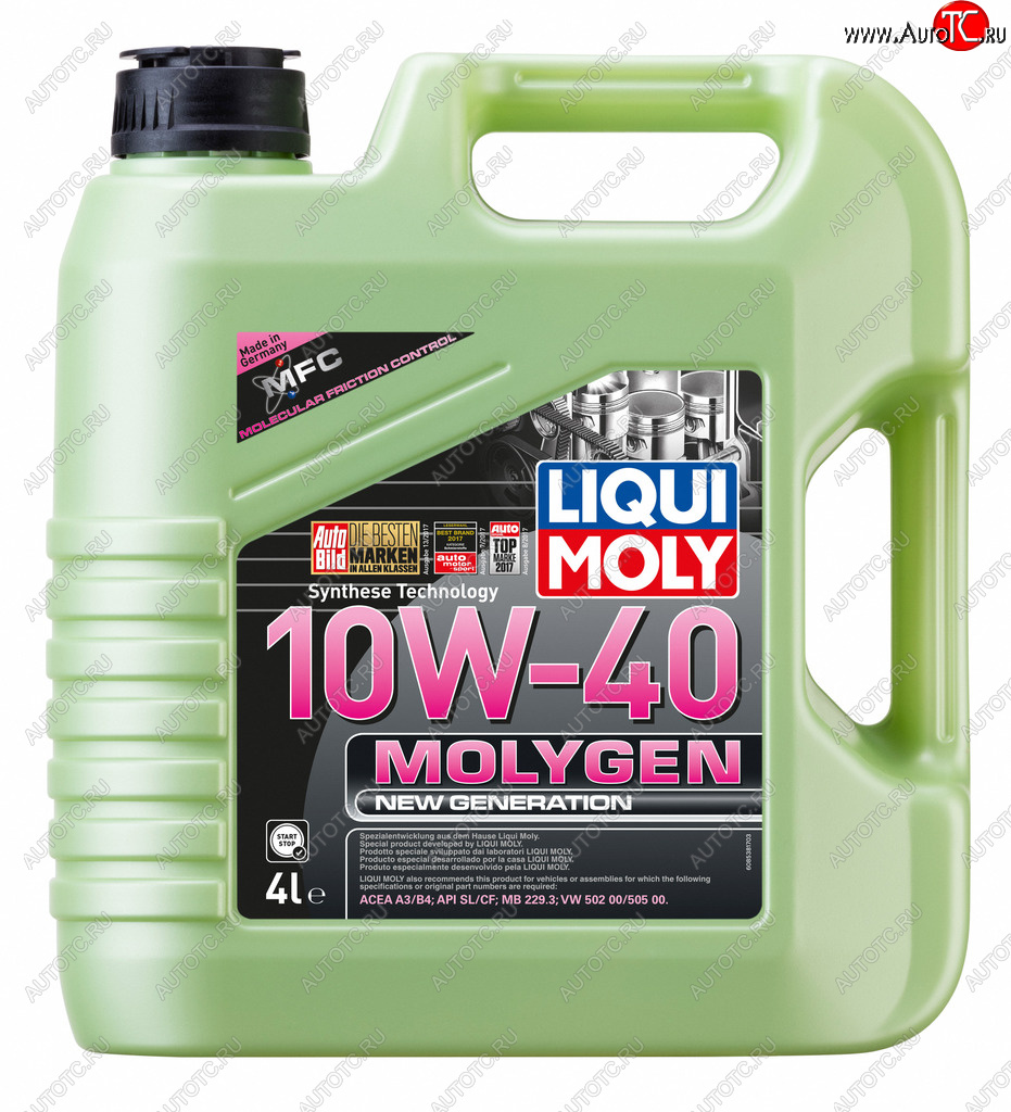 6 299 р. Масло моторное MOLYGEN NEW GENERATION 10W40 синт.4л LIQUI MOLY LIQUI MOLY 8538  с доставкой в г. Керчь