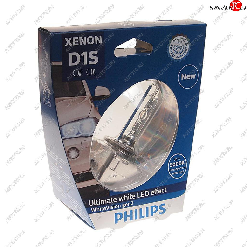 11 199 р. Лампа ксеноновая D1S 35W PK32d-2 5000К блистер (1шт.) Xenon White Vision Gen2 PHILIPS PHILIPS 85415whv2s1 PHILIPS 85415whv2s1  с доставкой в г. Керчь