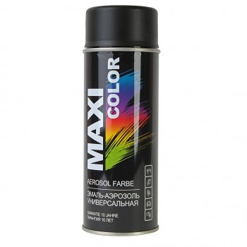 449 р. Краска черная матовая аэрозоль 400мл MAXI COLOR MAXI COLOR 9005mmx  с доставкой в г. Керчь. Увеличить фотографию 1