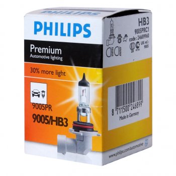729 р. Лампа 12V HB3 60W P20d +30% Premium PHILIPS PHILIPS 9005prc1  с доставкой в г. Керчь. Увеличить фотографию 1