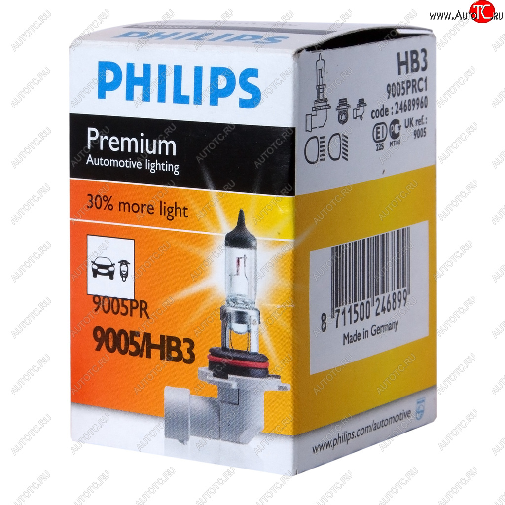 729 р. Лампа 12V HB3 60W P20d +30% Premium PHILIPS PHILIPS 9005prc1  с доставкой в г. Керчь