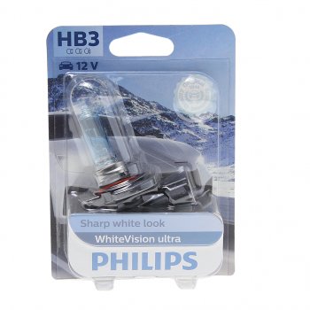 2 389 р. Лампа 12V HB3 60W P20d блистер (1шт.) White Vision Ultra PHILIPS PHILIPS 9005wvuбл  с доставкой в г. Керчь. Увеличить фотографию 1