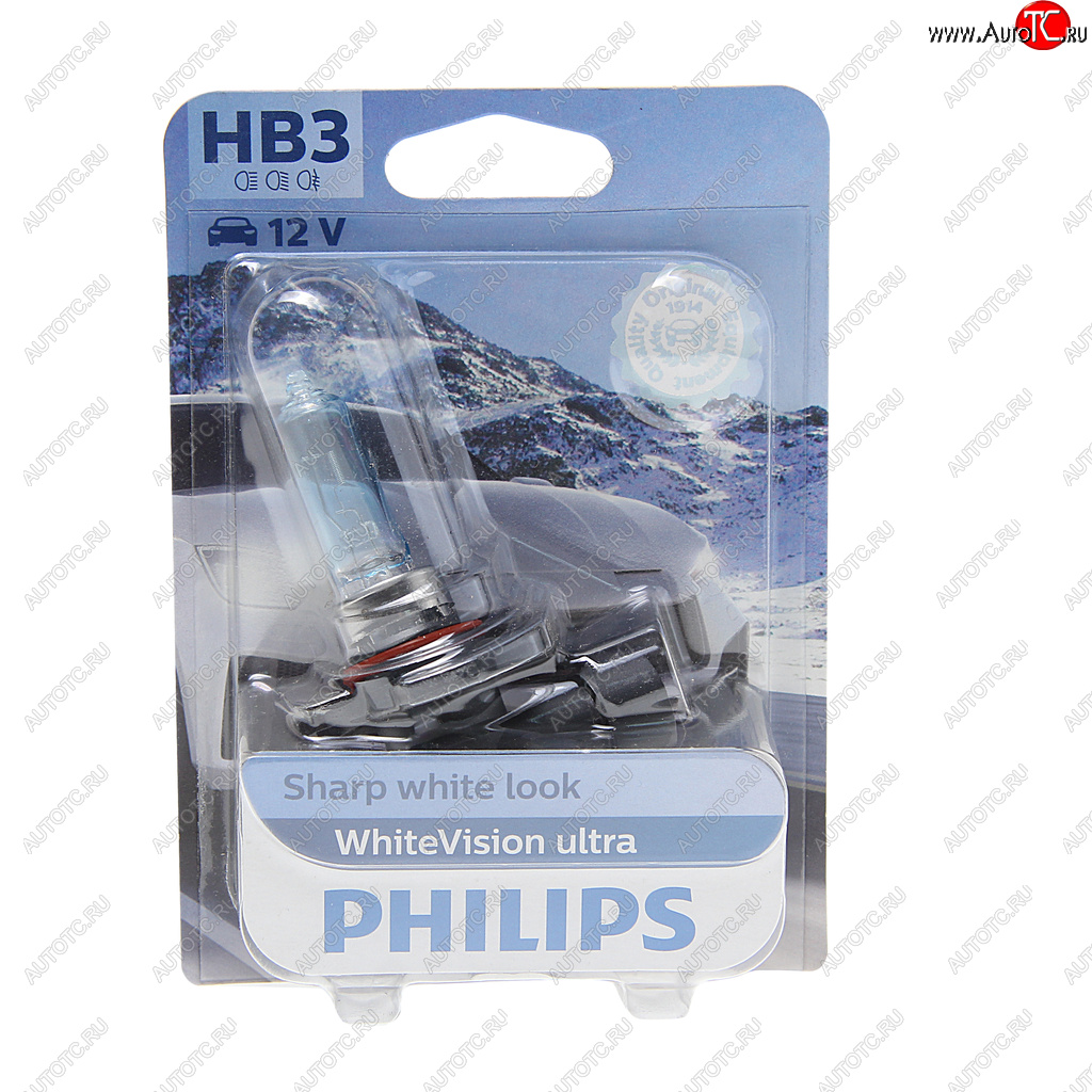 2 389 р. Лампа 12V HB3 60W P20d блистер (1шт.) White Vision Ultra PHILIPS PHILIPS 9005wvuбл  с доставкой в г. Керчь