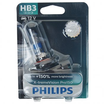 2 099 р. Лампа 12V HB3 60W P20d +150% блистер (1шт.) X-Treme Vision Pro 150 PHILIPS PHILIPS 9005xvproбл  с доставкой в г. Керчь. Увеличить фотографию 1