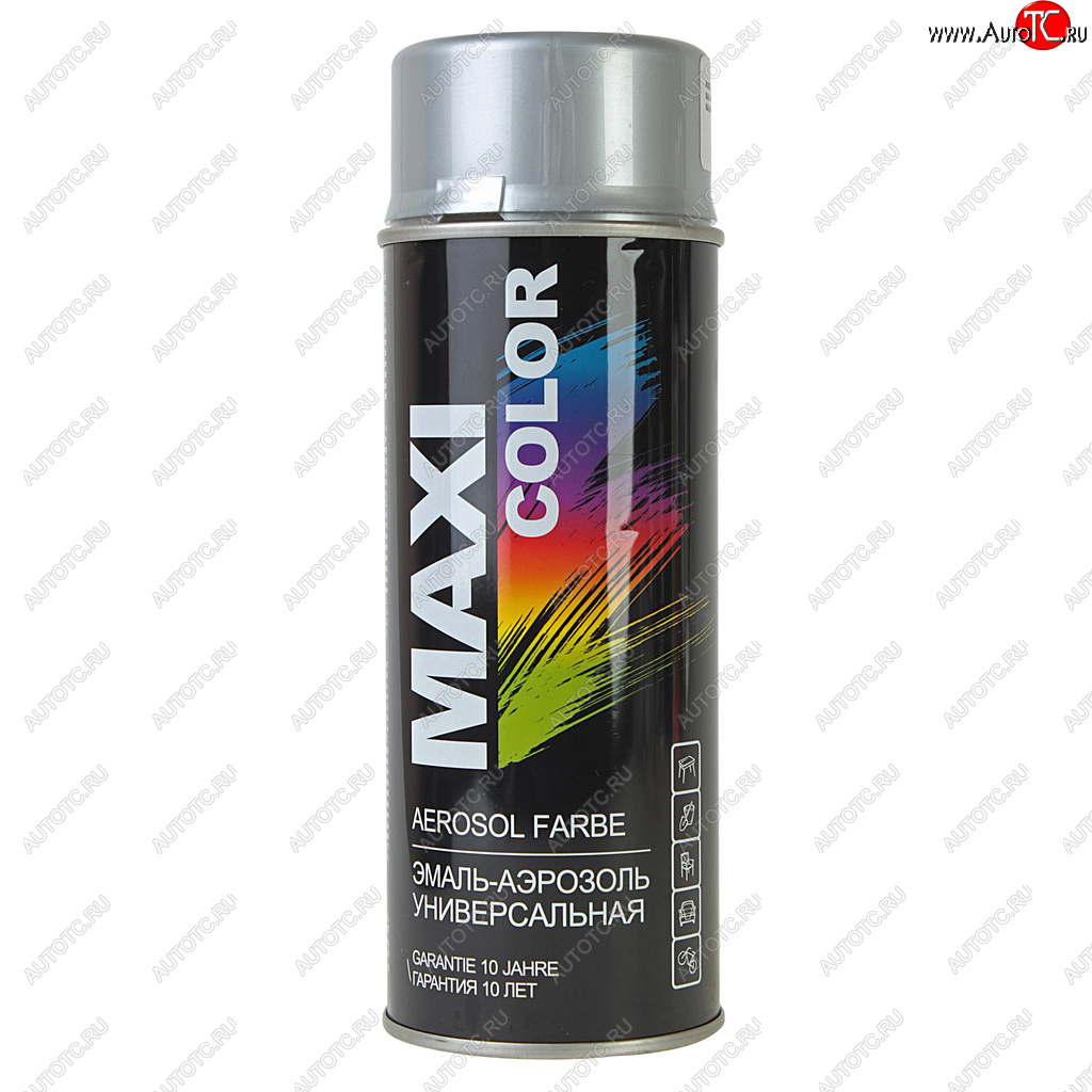 499 р. Краска серебро-эффект аэрозоль 400мл MAXI COLOR MAXI COLOR 9006mx  с доставкой в г. Керчь