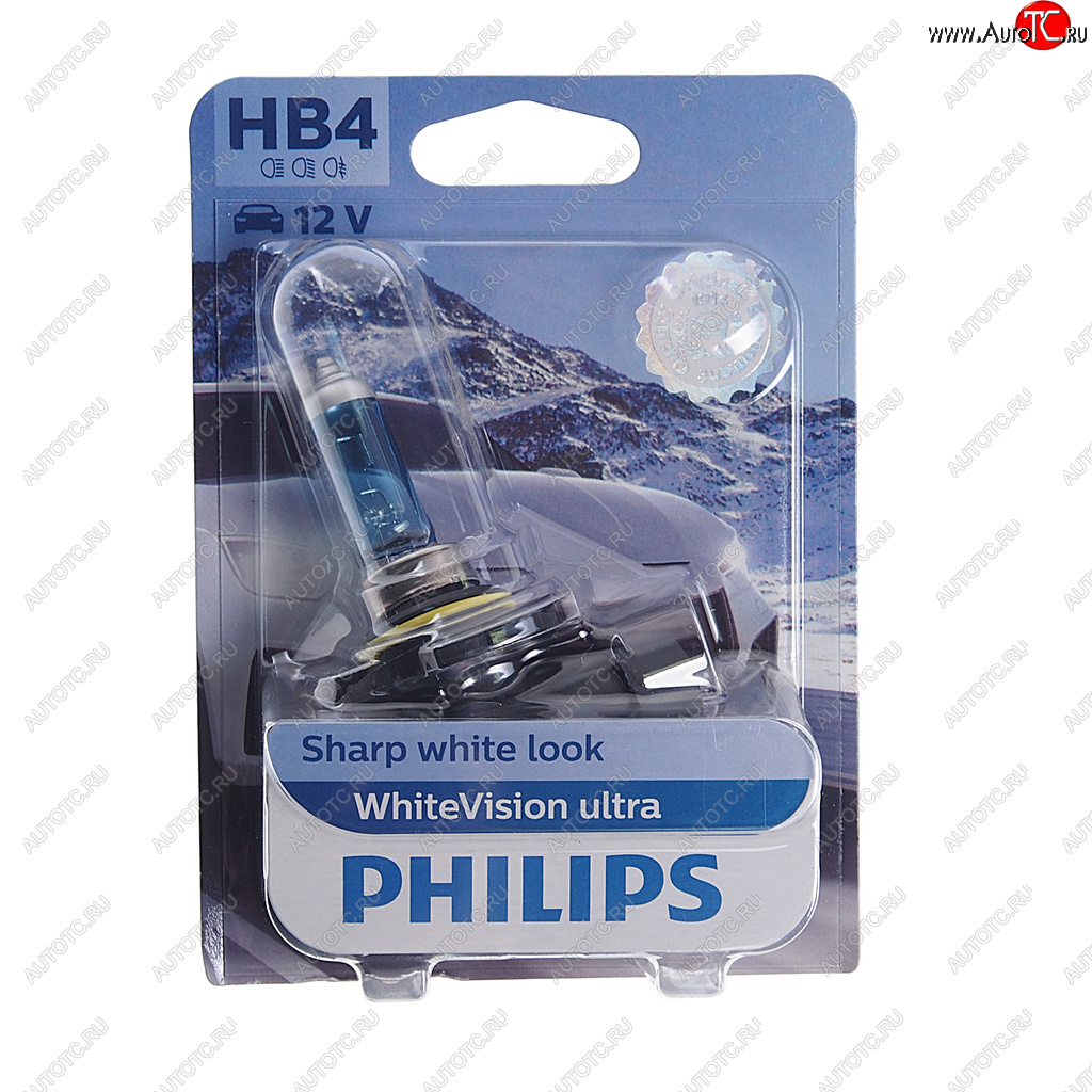 1 989 р. Лампа 12V HB4 51W P22d блистер (1шт.) White Vision Ultra PHILIPS PHILIPS 9006wvuбл  с доставкой в г. Керчь