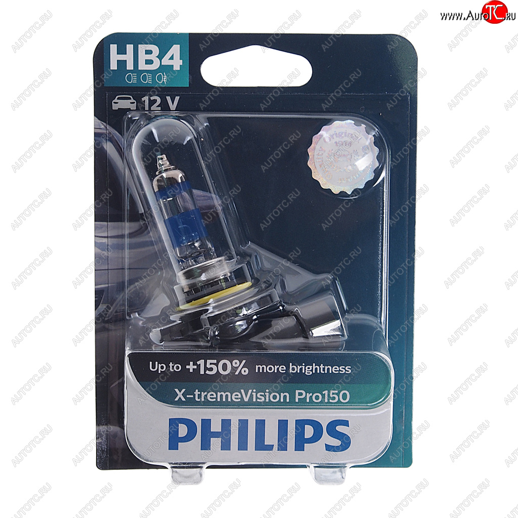 1 979 р. Лампа 12V HB4 51W P22d +150% блистер (1шт.) X-Treme Vision Pro 150 PHILIPS PHILIPS 9006xvproбл  с доставкой в г. Керчь