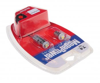 146 р. Лампа светодиодная 12V T4W BA9s 6000K блистер (2шт.) с тестером MEGAPOWER MEGAPOWER-AUTOMOTIVE 90124w-2блт  с доставкой в г. Керчь. Увеличить фотографию 2