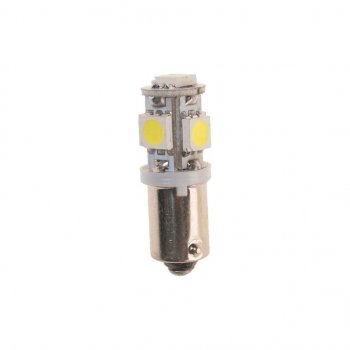 47 р. Лампа светодиодная 12V T4W BA9s 6000K 5 светодиодов MEGAPOWER MEGAPOWER-AUTOMOTIVE 90125w  с доставкой в г. Керчь. Увеличить фотографию 2