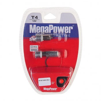 359 р. Лампа светодиодная 12V T4W BA9s 6000K блистер (2шт.) с тестером MEGAPOWER MEGAPOWER-AUTOMOTIVE 90134w-2блт  с доставкой в г. Керчь. Увеличить фотографию 1