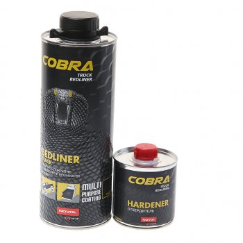 2 799 р. Антигравий черный сверхпрочное покрытие COBRA 600мл с отвердителем 0.2л NOVOL NOVOL 90363  с доставкой в г. Керчь. Увеличить фотографию 1