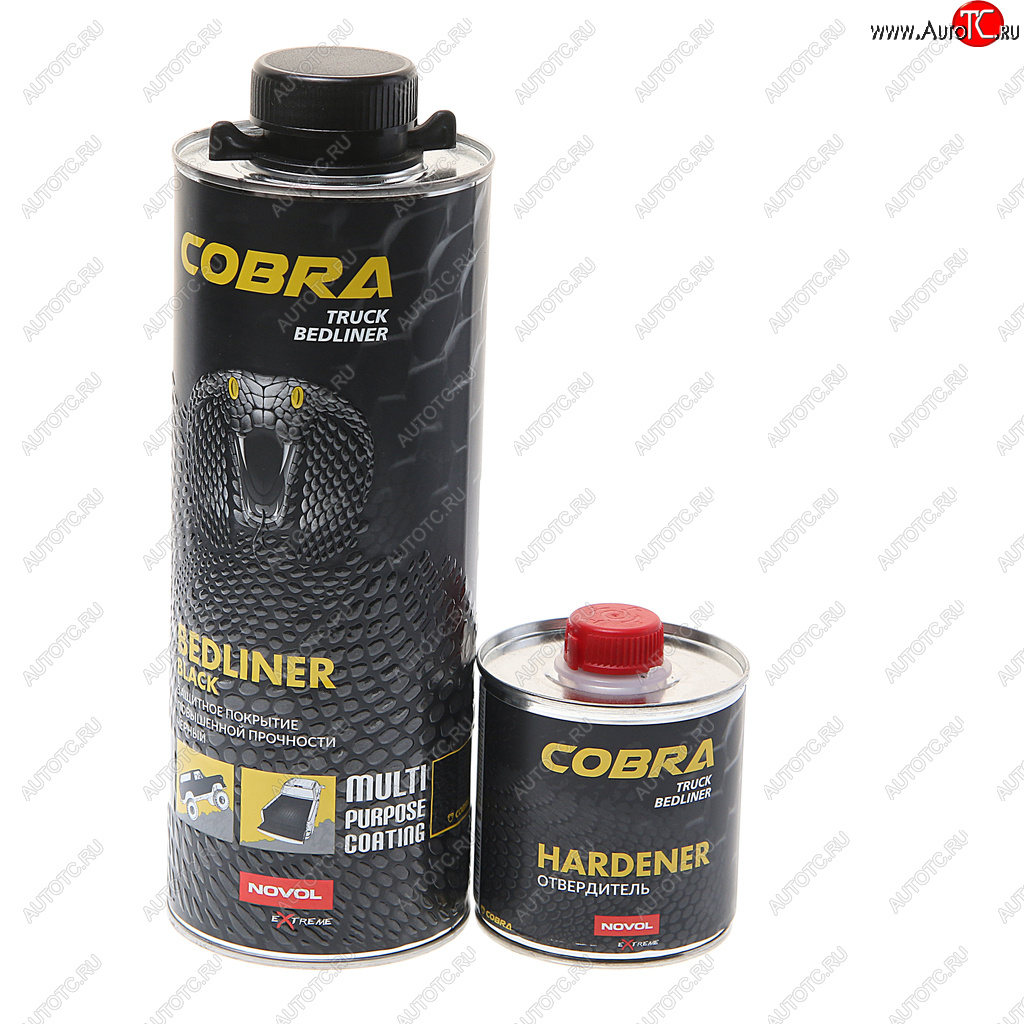2 799 р. Антигравий черный сверхпрочное покрытие COBRA 600мл с отвердителем 0.2л NOVOL NOVOL 90363  с доставкой в г. Керчь