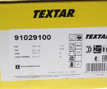 3 599 р. Колодки тормозные передние (4шт.) TEXTAR Лада 2101 (1970-1988)  с доставкой в г. Керчь. Увеличить фотографию 3
