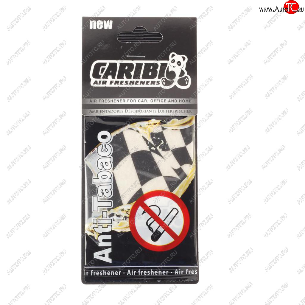 95 р. Ароматизатор подвесной пластина (анти-табак) Formula-1 CARIBI CARIBI 91503  с доставкой в г. Керчь