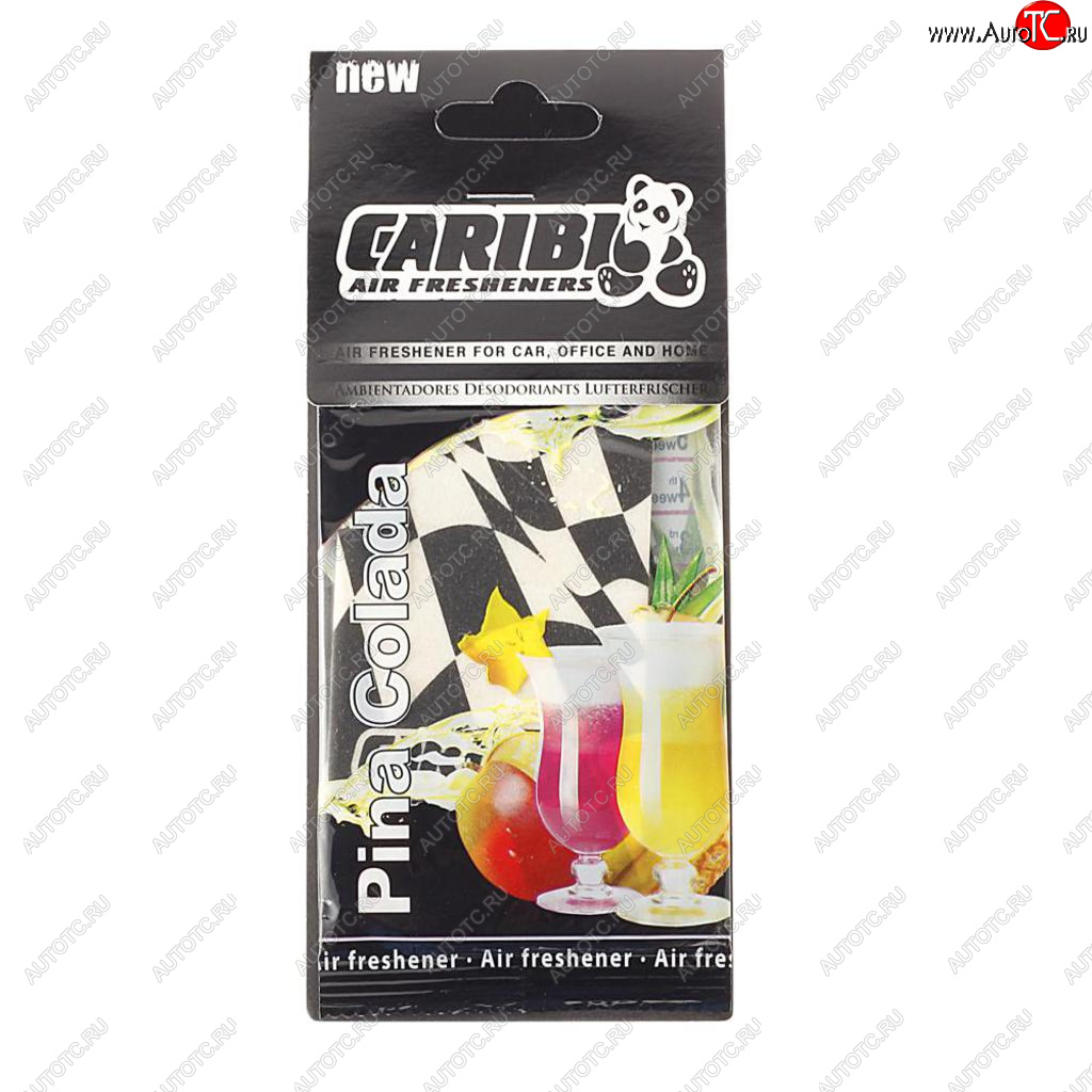 91 р. Ароматизатор подвесной пластина (пина колада) Formula-1 CARIBI CARIBI 91510  с доставкой в г. Керчь