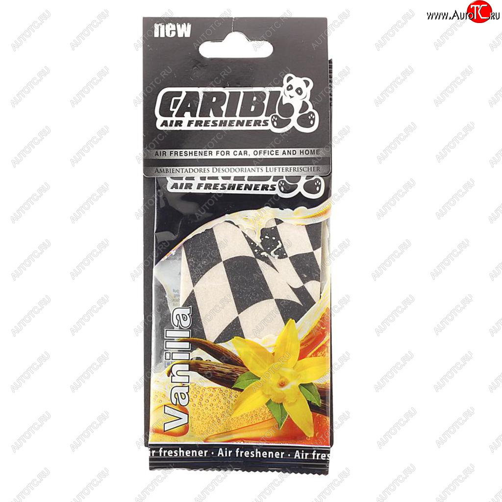93 р. Ароматизатор подвесной пластина (ваниль) Formula-1 CARIBI CARIBI 91558  с доставкой в г. Керчь