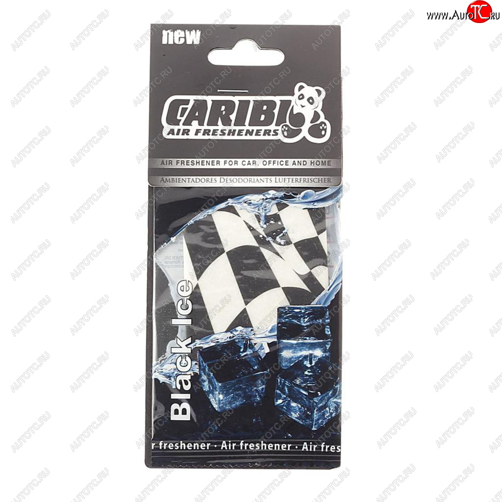 95 р. Ароматизатор подвесной пластина (черный лед) Formula-1 CARIBI CARIBI 91589  с доставкой в г. Керчь