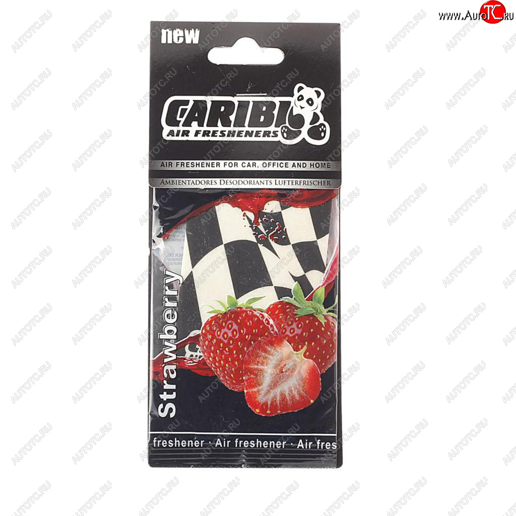 95 р. Ароматизатор подвесной пластина (клубника) Formula-1 CARIBI CARIBI 92005  с доставкой в г. Керчь