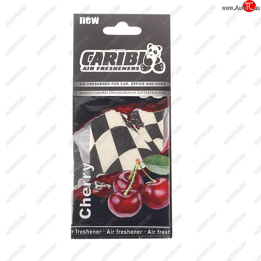 95 р. Ароматизатор подвесной пластина (вишня) Formula-1 CARIBI CARIBI 92012  с доставкой в г. Керчь