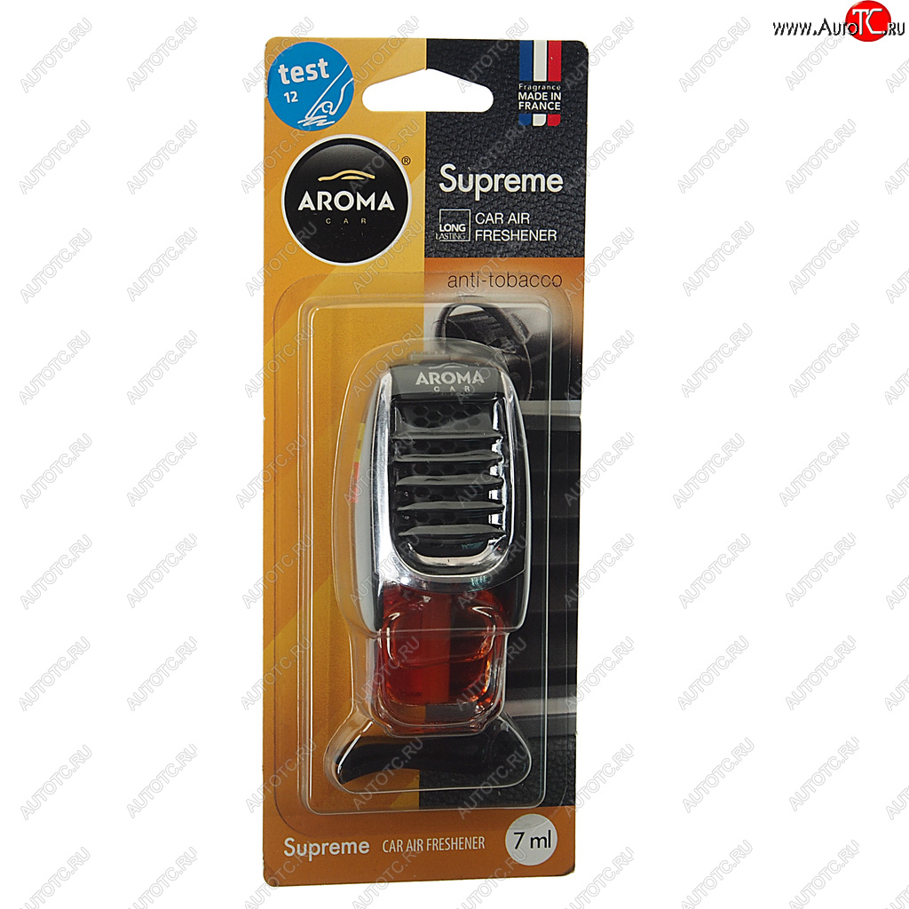 359 р. Ароматизатор на дефлектор жидкостный (антитабак) 7мл Supreme AROMA CAR AROMA CAR 92049  с доставкой в г. Керчь