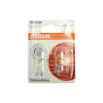 193 р. Лампа 12V W16W W2.1x9.5d блистер (2шт.) OSRAM OSRAM 921-02b  с доставкой в г. Керчь. Увеличить фотографию 1