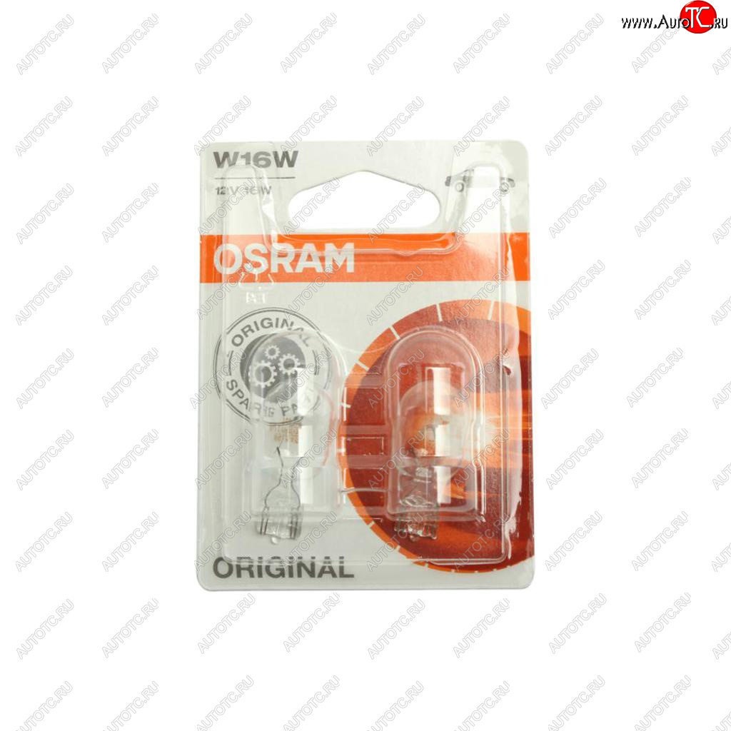 193 р. Лампа 12V W16W W2.1x9.5d блистер (2шт.) OSRAM OSRAM 921-02b  с доставкой в г. Керчь
