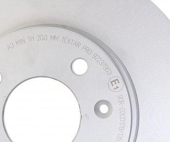 2 799 р. Диск тормозной HYUNDAI Solaris (11-) KIA Rio (11-) передний (1шт.) TEXTAR TEXTAR 92237903  с доставкой в г. Керчь. Увеличить фотографию 2