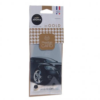 157 р. Ароматизатор подвесной пластина (парфюм) Gold Prestiged AROMA CAR AROMA CAR 92666  с доставкой в г. Керчь. Увеличить фотографию 1