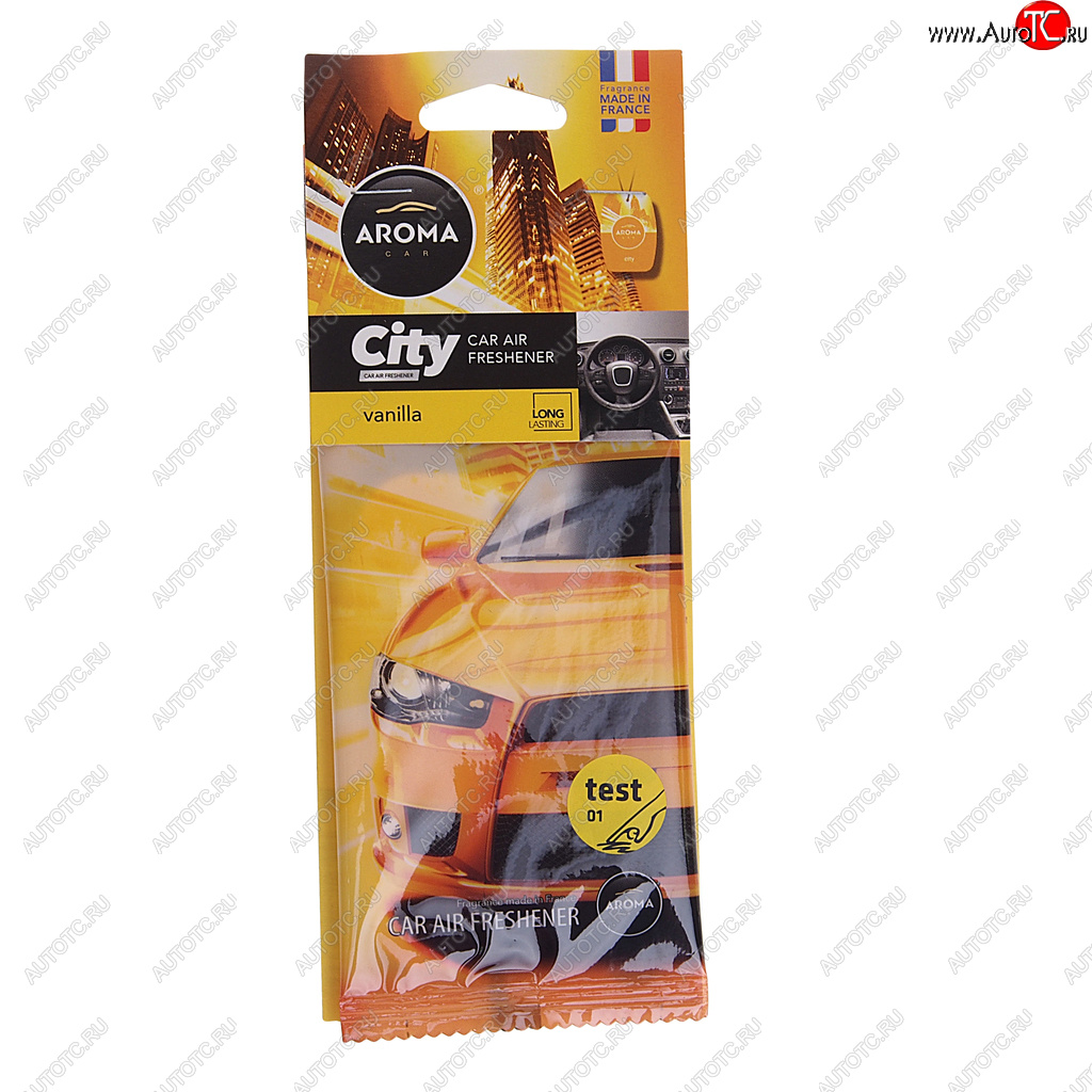 125 р. Ароматизатор подвесной пластина (ваниль) City AROMA CAR AROMA CAR 92669 AROMA CAR 92669  с доставкой в г. Керчь