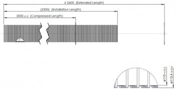 3 299 р. Гофра MAN выхлопной системы (d=110 L=2000) (цинк) E-line DINEX DINEX 94210  с доставкой в г. Керчь. Увеличить фотографию 3