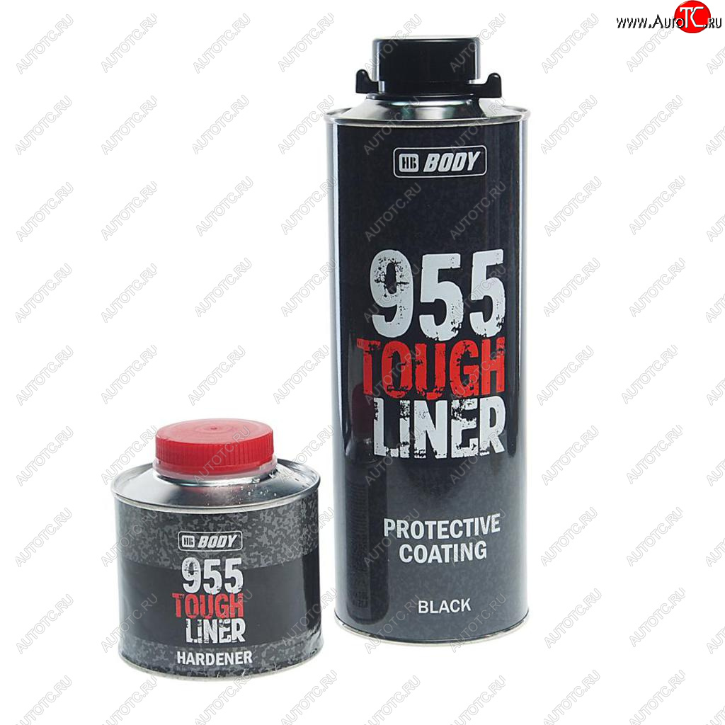 2 649 р. Антигравий черный сверхпрочное покрытие 600мл Tough Liner 955 с отвердителем 0.2л BODY BODY 9550200001  с доставкой в г. Керчь