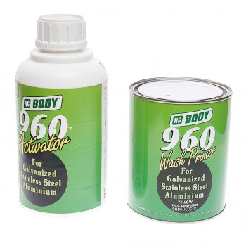 Грунт кислотный 960 Wash Primer 1:1 2К 1л с отвердителем Activator 1л BODY BODY 9600300001