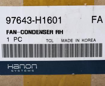 6 849 р. Вентилятор HYUNDAI Terracan (01-) охлаждения радиатора правый HCC (HANON) HCC 97643-h1601  с доставкой в г. Керчь. Увеличить фотографию 4