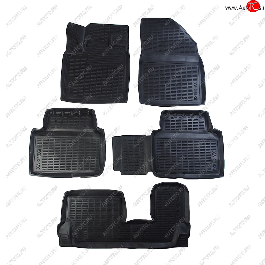 2 169 р. Коврик салона EXEED VX (21-) полиуретан черный (4 предм.) SEINTEX SEINTEX 97900  с доставкой в г. Керчь
